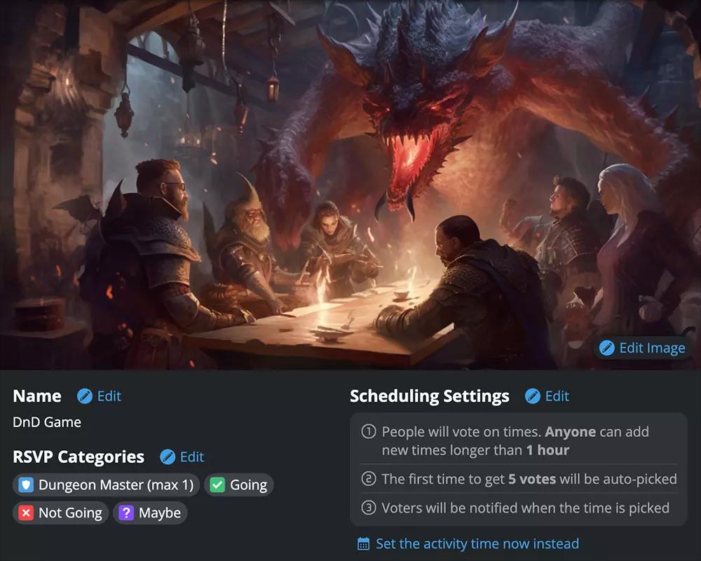 screenshot of the AI activity generation preview window